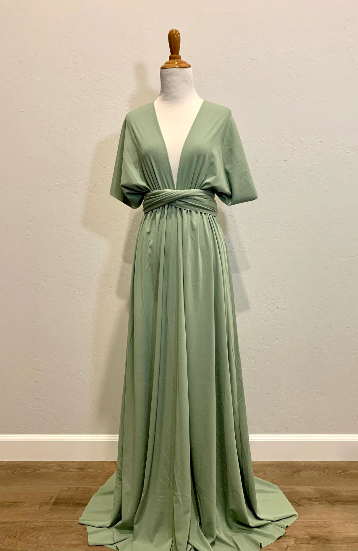 TDY Apple Green Maxi Infinity Dress