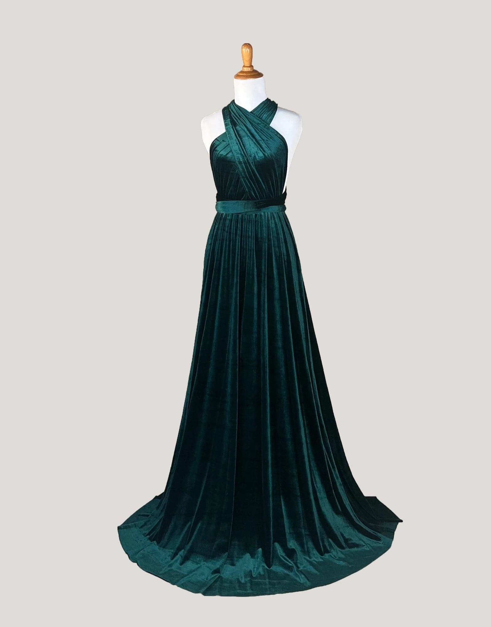 Green velvet infinity dress hotsell