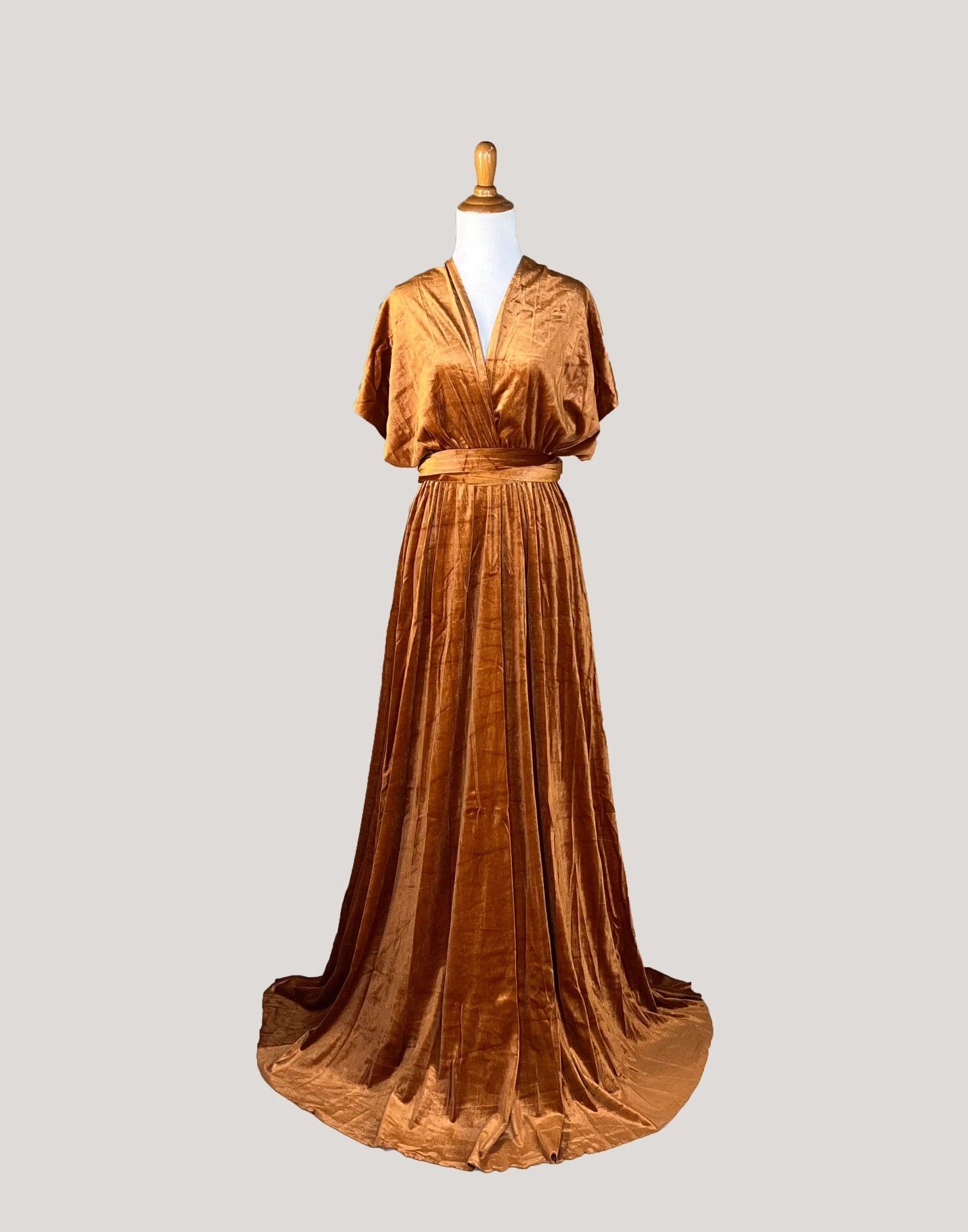 Copper Velvet Infinity Bridesmaid Dress/Customization Size/40+ Color –  ScholleDress