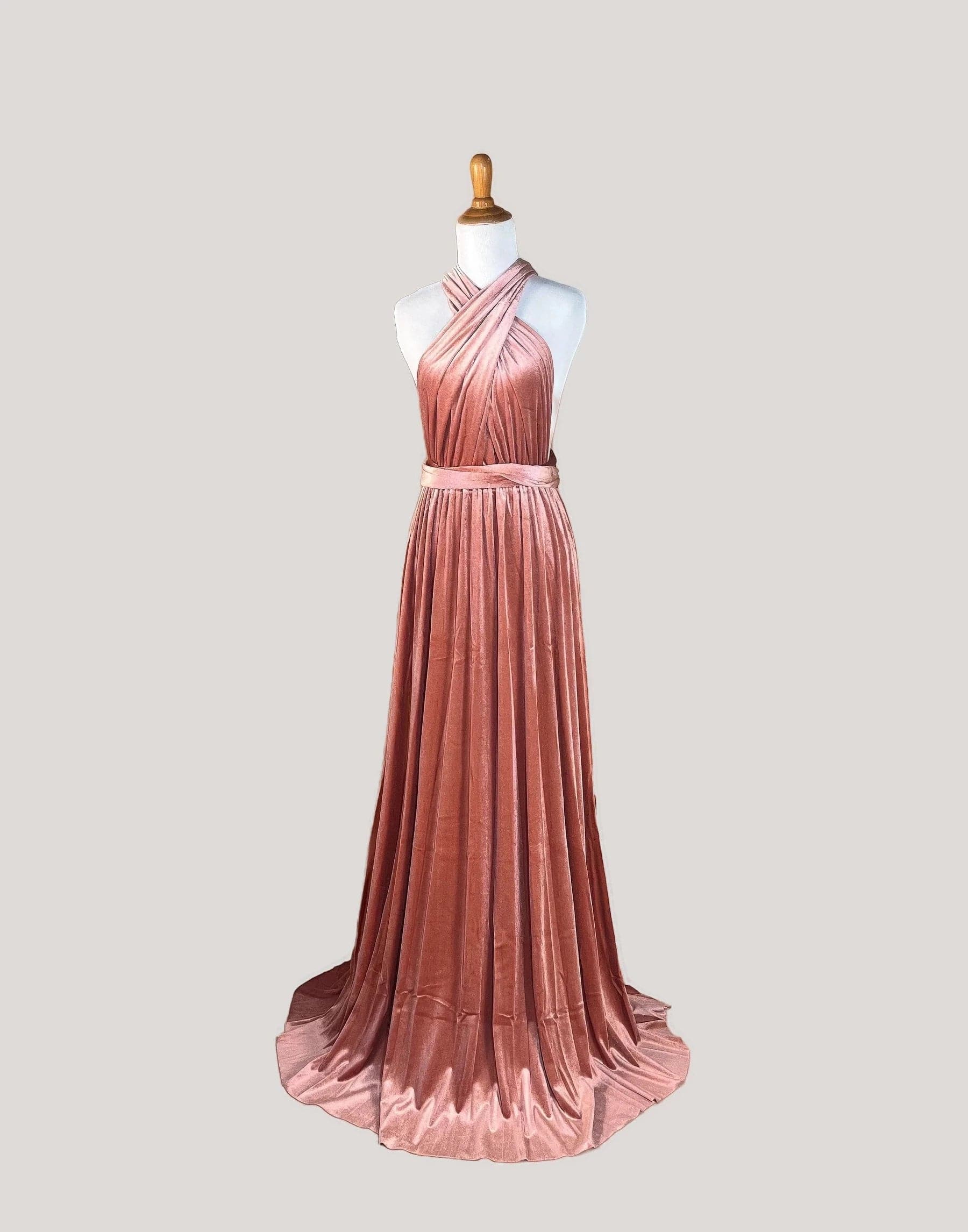 infinity dress rose gold