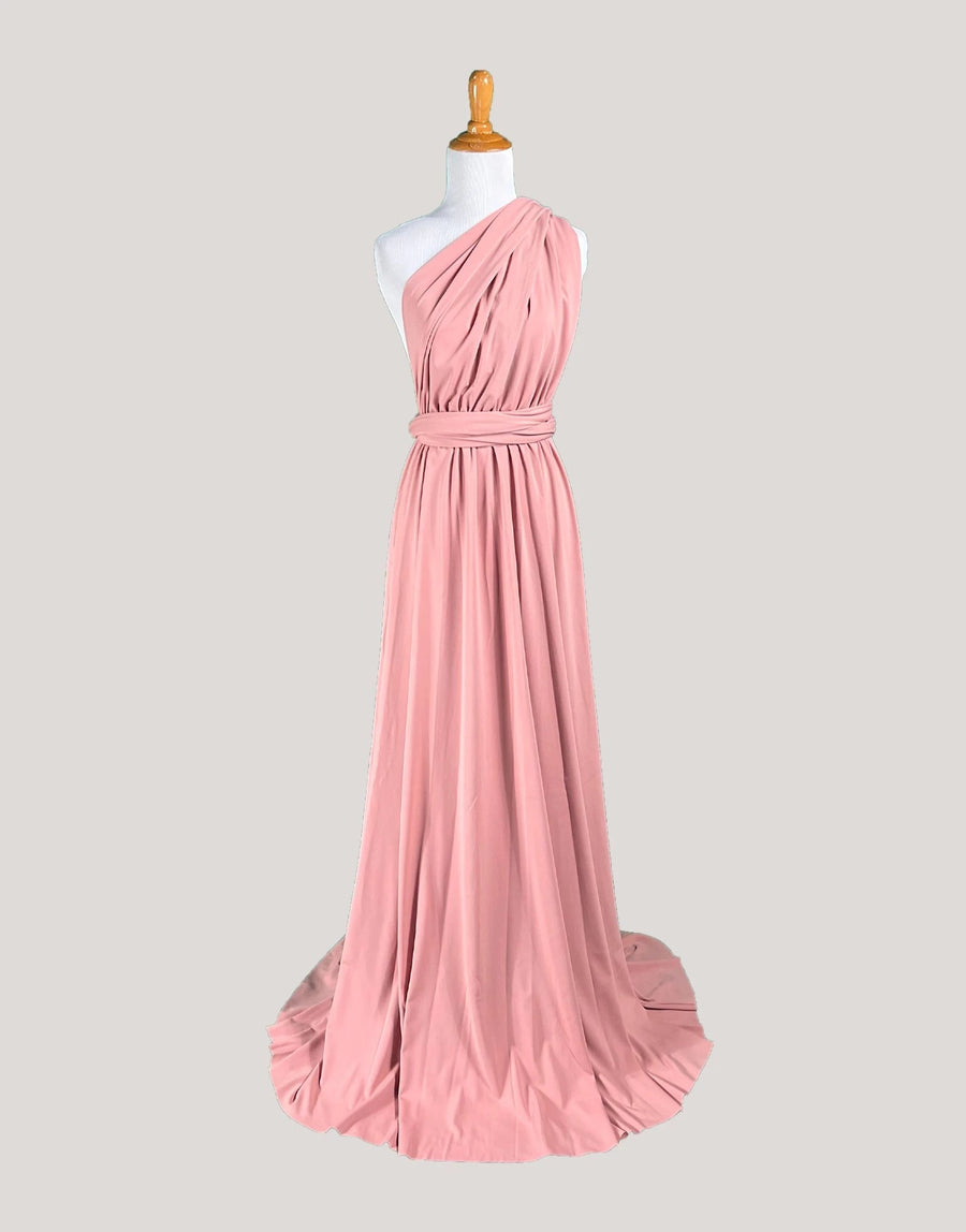 Dusty Rose Infinity Dress/ Wrap Convertible Bridesmaid Dress-S22